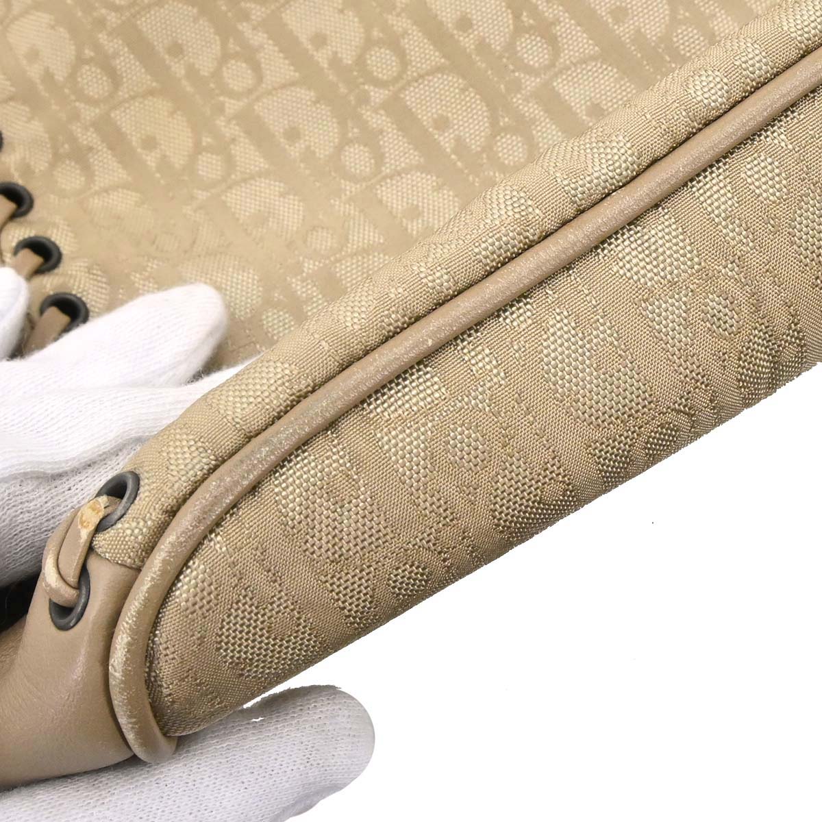 Christian Dior Beige Trotter Ethnic Hobo Handbag