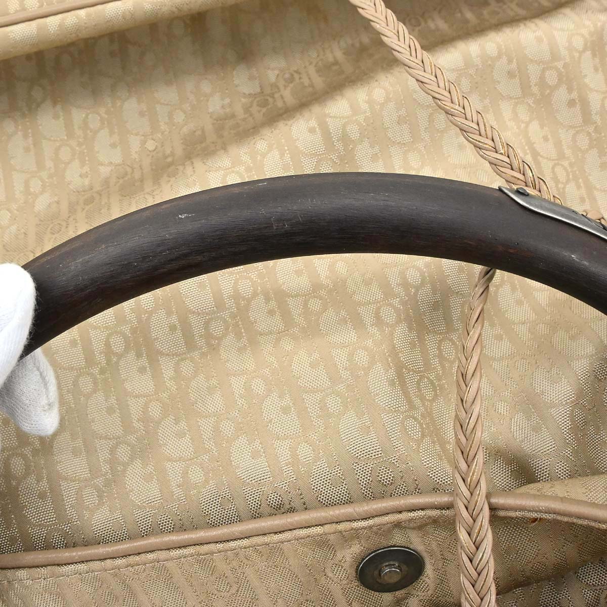 Christian Dior Beige Trotter Ethnic Hobo Handbag