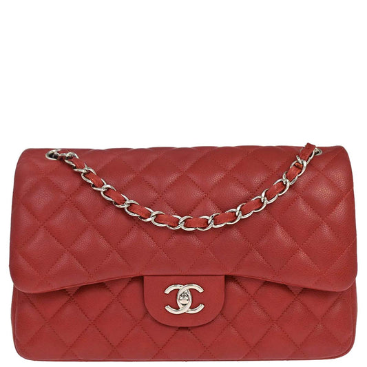 Chanel 2010-2011 Brown Calfskin Jumbo Classic Double Flap Shoulder Bag