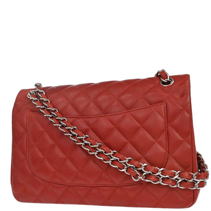 Chanel 2010-2011 Brown Calfskin Jumbo Classic Double Flap Shoulder Bag