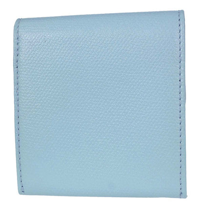 Chanel Light Blue Leather Coin Purse Wallet