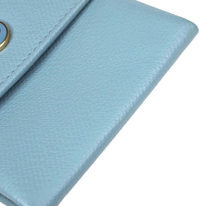 Chanel Light Blue Leather Coin Purse Wallet