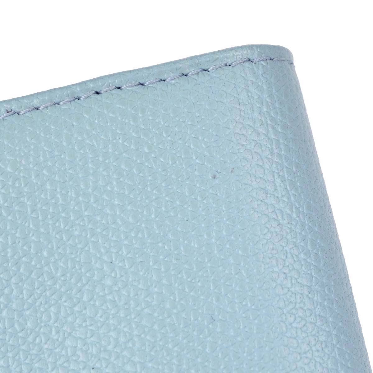 Chanel Light Blue Leather Coin Purse Wallet