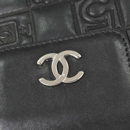 Chanel Black Lambskin Icon Long Bifold Wallet