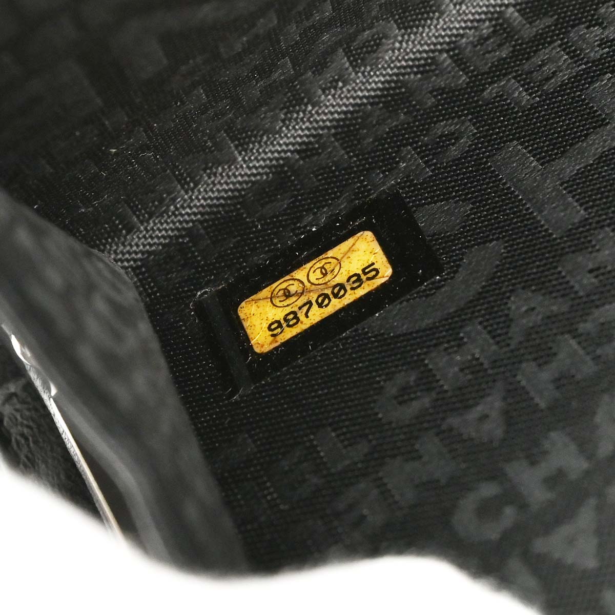 Chanel Black Lambskin Icon Long Bifold Wallet