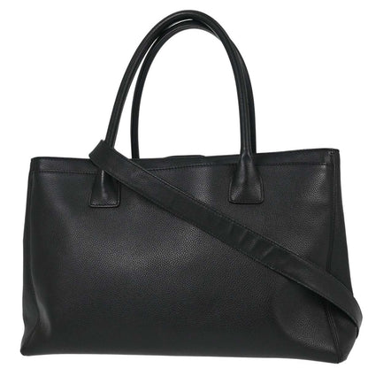 Chanel Black Calfskin Executive Cerf 2way Shoulder Tote Bag