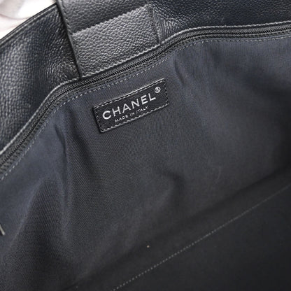 Chanel Black Calfskin Executive Cerf 2way Shoulder Tote Bag