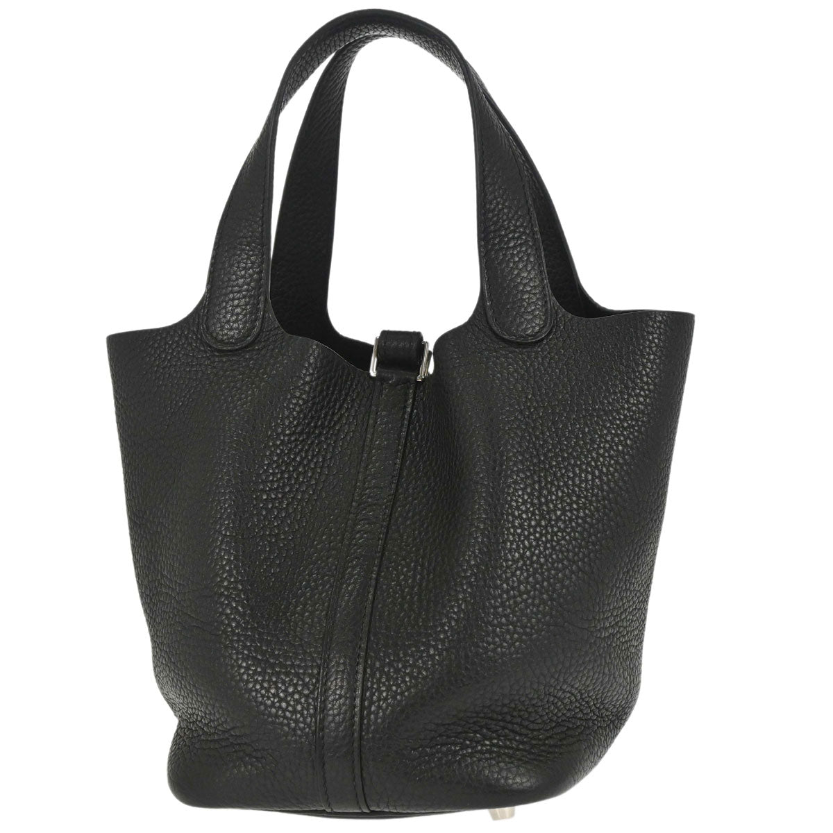 Hermes Black Taurillon Clemence Picotin Lock 18 PM Handbag