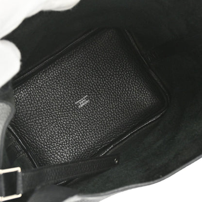 Hermes Black Taurillon Clemence Picotin Lock 18 PM Handbag