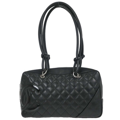 Chanel 2005-2006 Black Calfskin Cambon Ligne Bowling Bag 27