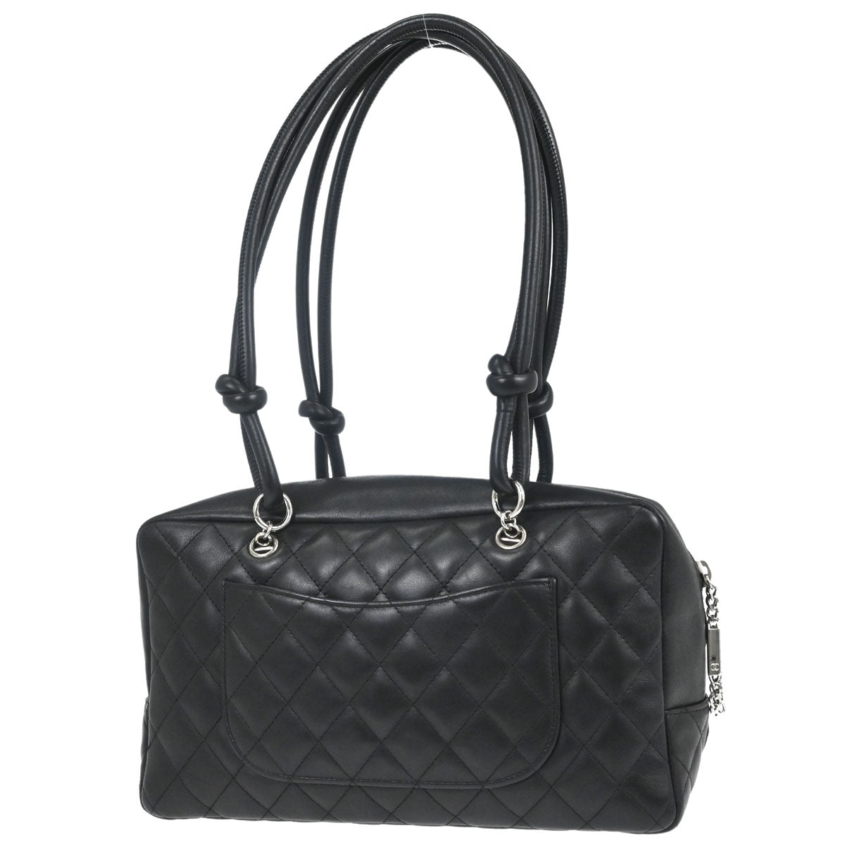 Chanel 2005-2006 Black Calfskin Cambon Ligne Bowling Bag 27