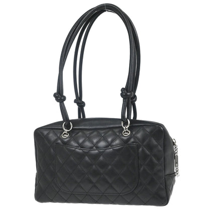 Chanel 2005-2006 Black Calfskin Cambon Ligne Bowling Bag 27
