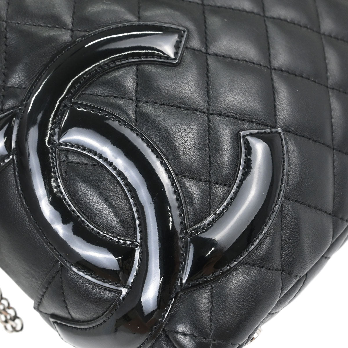 Chanel 2005-2006 Black Calfskin Cambon Ligne Bowling Bag 27