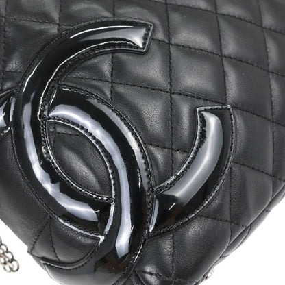 Chanel 2005-2006 Black Calfskin Cambon Ligne Bowling Bag 27
