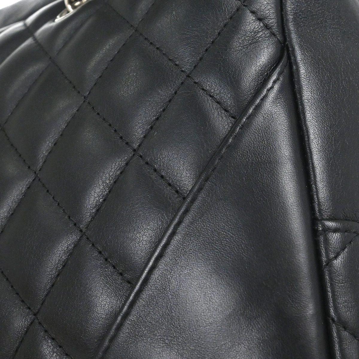 Chanel 2005-2006 Black Calfskin Cambon Ligne Bowling Bag 27