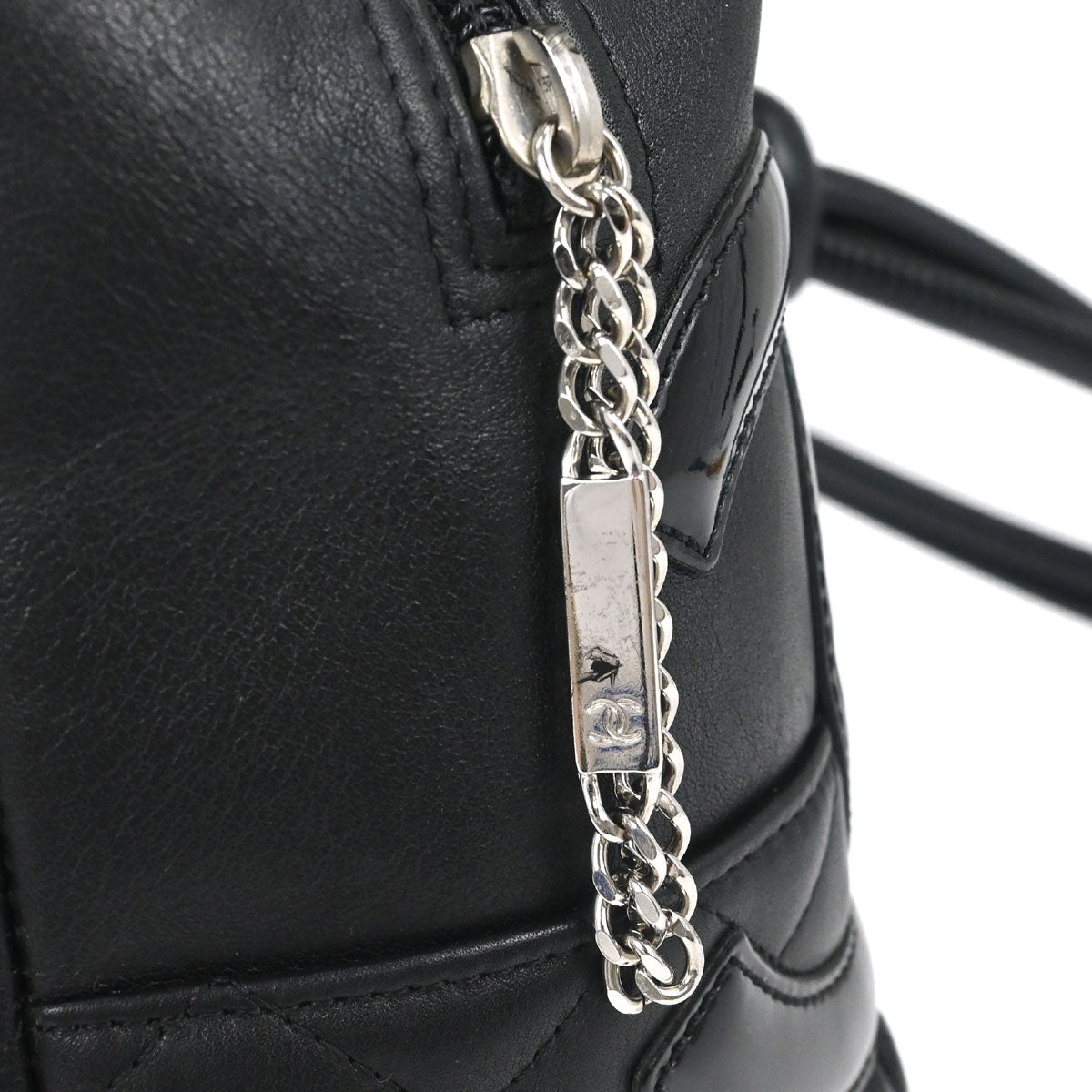 Chanel 2005-2006 Black Calfskin Cambon Ligne Bowling Bag 27