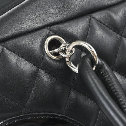 Chanel 2005-2006 Black Calfskin Cambon Ligne Bowling Bag 27