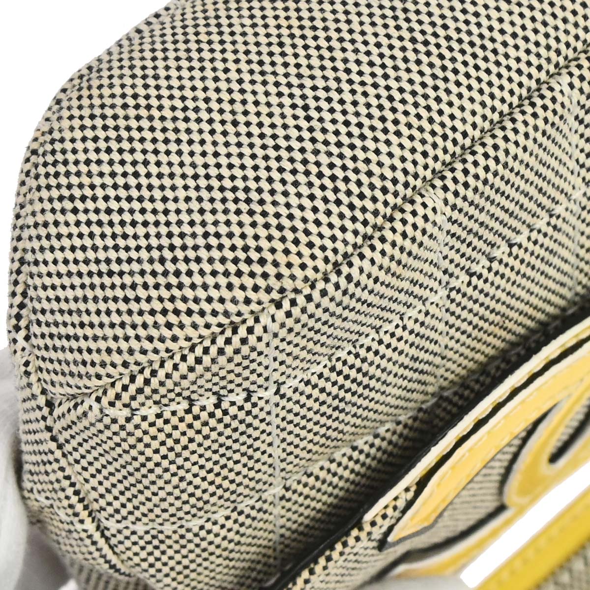 Chanel 2005-2006 Black Yellow Canvas Camellia No.5 CC Handbag