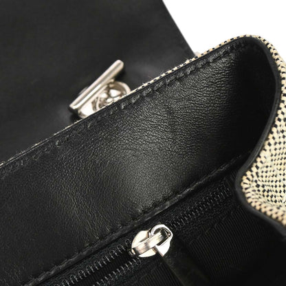 Chanel 2005-2006 Black Yellow Canvas Camellia No.5 CC Handbag