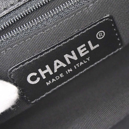 Chanel 2005-2006 Black Yellow Canvas Camellia No.5 CC Handbag