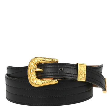 Hermes Black Box Calf Belt #85