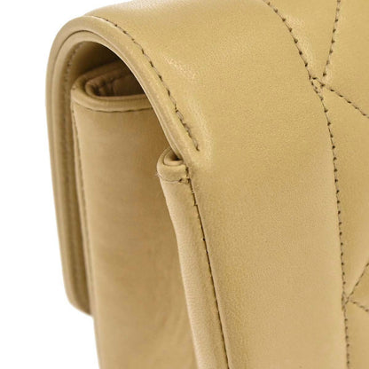 Chanel 1991-1994 Beige Lambskin Small Diana Shoulder Bag