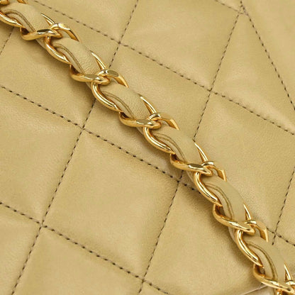 Chanel 1991-1994 Beige Lambskin Small Diana Shoulder Bag