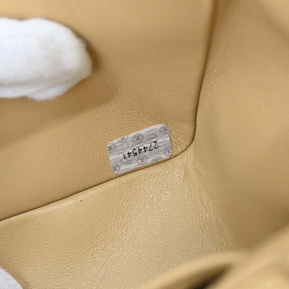 Chanel 1991-1994 Beige Lambskin Small Diana Shoulder Bag