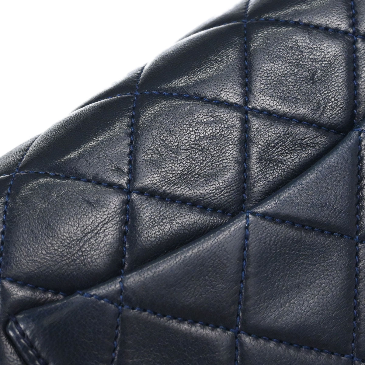Chanel 1989-1991 Navy Lambskin Mini Classic Square Flap Shoulder Bag 17