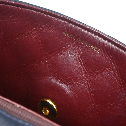 Chanel 1989-1991 Navy Lambskin Mini Classic Square Flap Shoulder Bag 17