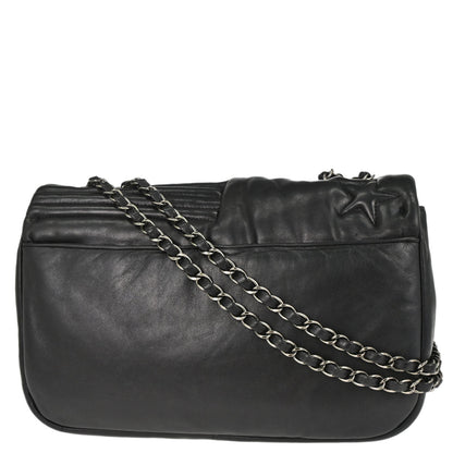 Chanel 2014 Black Lambskin Paris Dallas Stars and Stripes Flap Shoulder Bag
