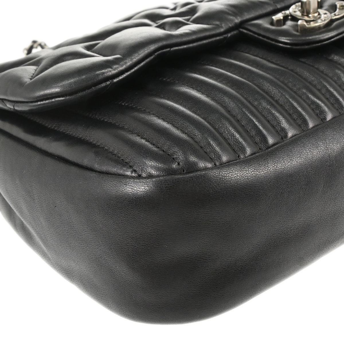 Chanel 2014 Black Lambskin Paris Dallas Stars and Stripes Flap Shoulder Bag