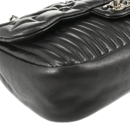 Chanel 2014 Black Lambskin Paris Dallas Stars and Stripes Flap Shoulder Bag