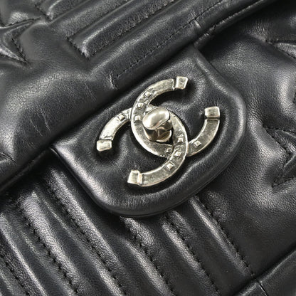 Chanel 2014 Black Lambskin Paris Dallas Stars and Stripes Flap Shoulder Bag