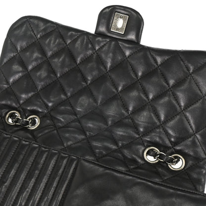 Chanel 2014 Black Lambskin Paris Dallas Stars and Stripes Flap Shoulder Bag