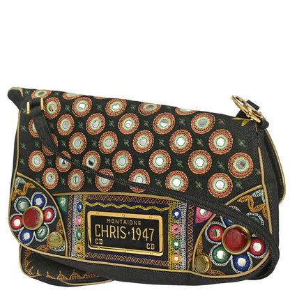Christian Dior 2001 John Galliano Embroidery Cadillac Shoulder Bag