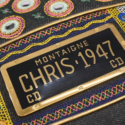Christian Dior 2001 John Galliano Embroidery Cadillac Shoulder Bag