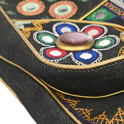 Christian Dior 2001 John Galliano Embroidery Cadillac Shoulder Bag