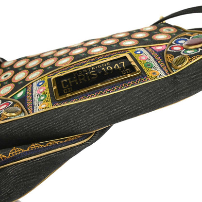 Christian Dior 2001 John Galliano Embroidery Cadillac Shoulder Bag