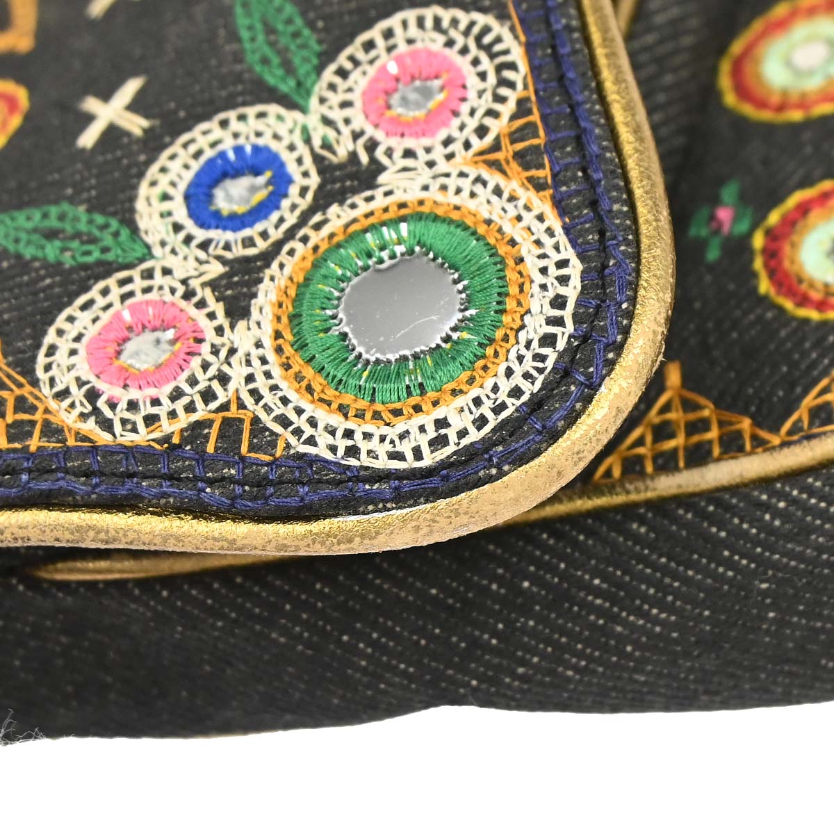 Christian Dior 2001 John Galliano Embroidery Cadillac Shoulder Bag