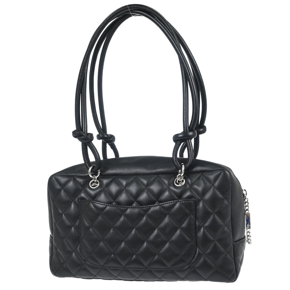 Chanel 2005-2006 Black Calfskin Cambon Ligne Bowling Bag 27