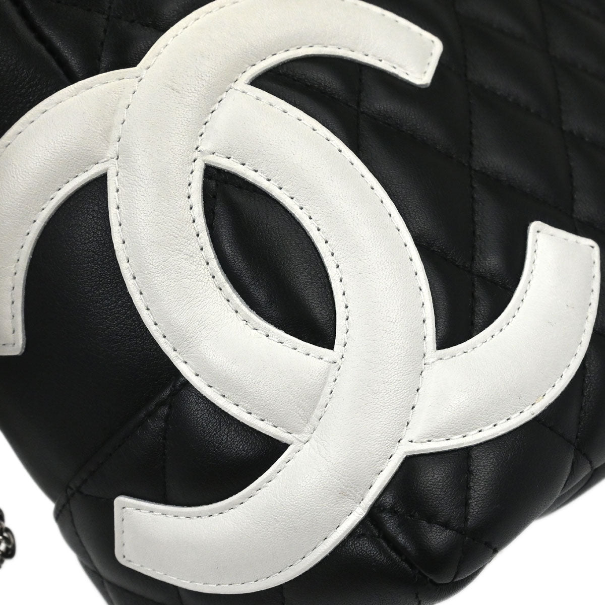 Chanel 2005-2006 Black Calfskin Cambon Ligne Bowling Bag 27