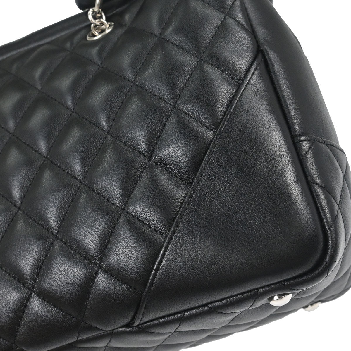 Chanel 2005-2006 Black Calfskin Cambon Ligne Bowling Bag 27
