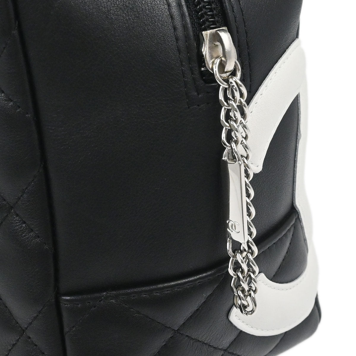 Chanel 2005-2006 Black Calfskin Cambon Ligne Bowling Bag 27