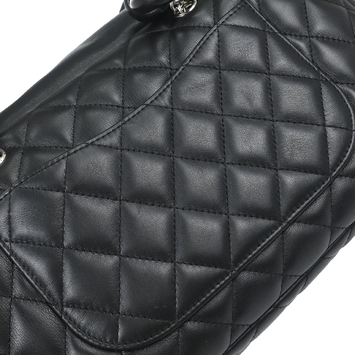 Chanel 2005-2006 Black Calfskin Cambon Ligne Bowling Bag 27