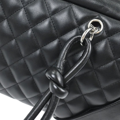 Chanel 2005-2006 Black Calfskin Cambon Ligne Bowling Bag 27