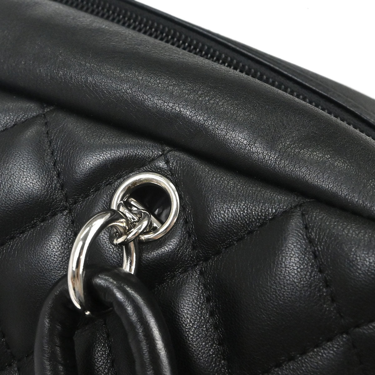 Chanel 2005-2006 Black Calfskin Cambon Ligne Bowling Bag 27