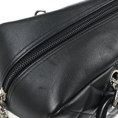 Chanel 2005-2006 Black Calfskin Cambon Ligne Bowling Bag 27