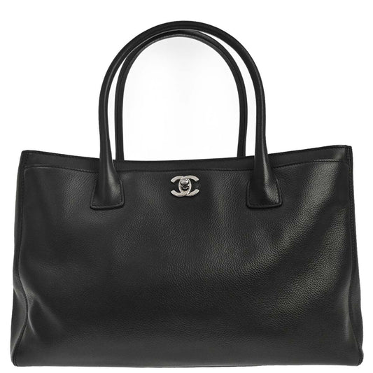 Chanel Black Calfskin Executive Cerf Tote Bag