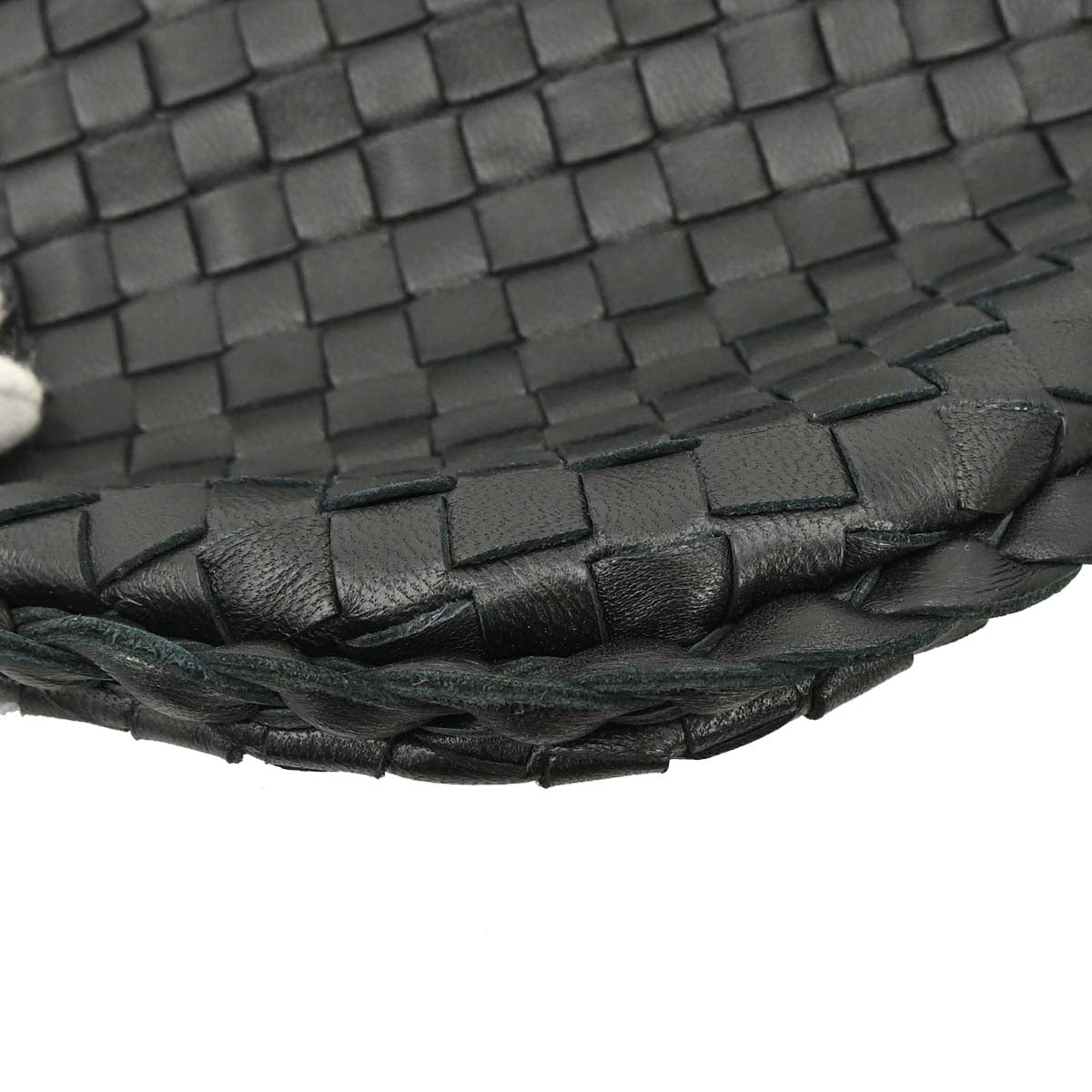 Bottega Veneta Black Lambskin Intrecciato Hobo Handbag